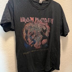 Gildan Black Iron Maiden Tour T-Shirt Size L